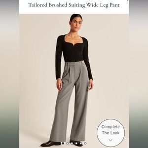 Nwt Abercrombie brushed tailored pants grey size XXS short